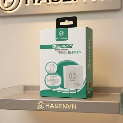Bộ Sạc 22.5W Hasenvn - HS B08 IOS Bộ Sạc 22.5W Hasenvn - HS B08 IOS